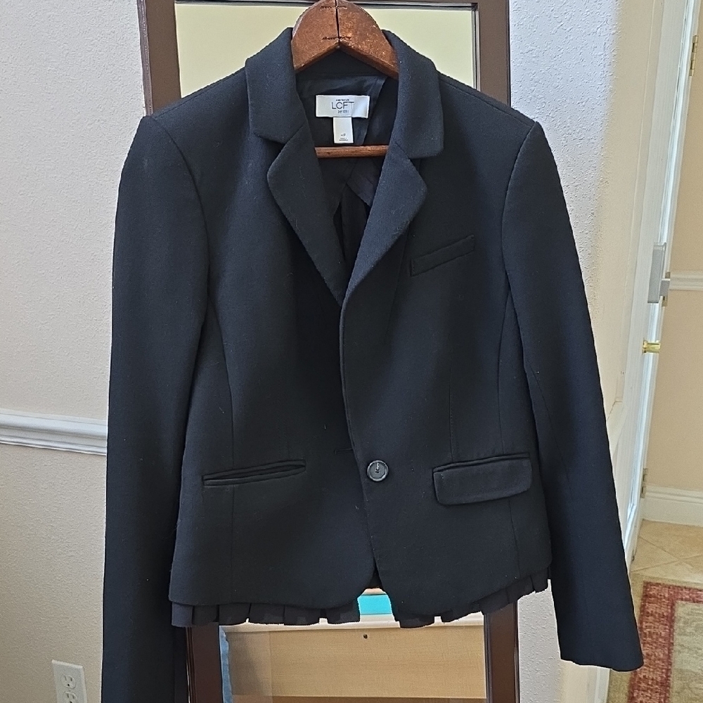 Loft Classic Black Blazer Jacket - image 1